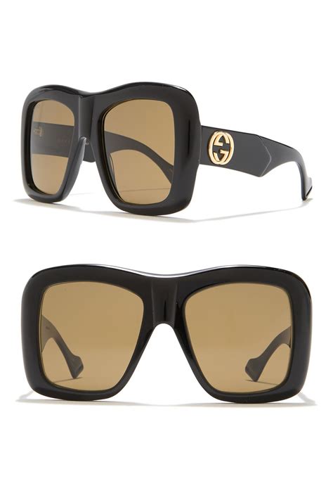 gucci square frame rimless sunglasses|Gucci unisex fashion 54mm sunglasses.